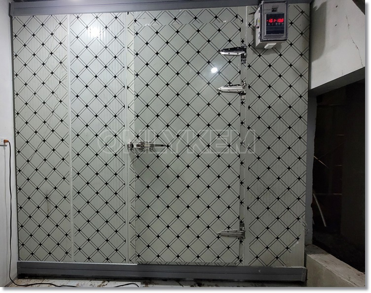 Installation of walk-in freezer for storing frozen meat