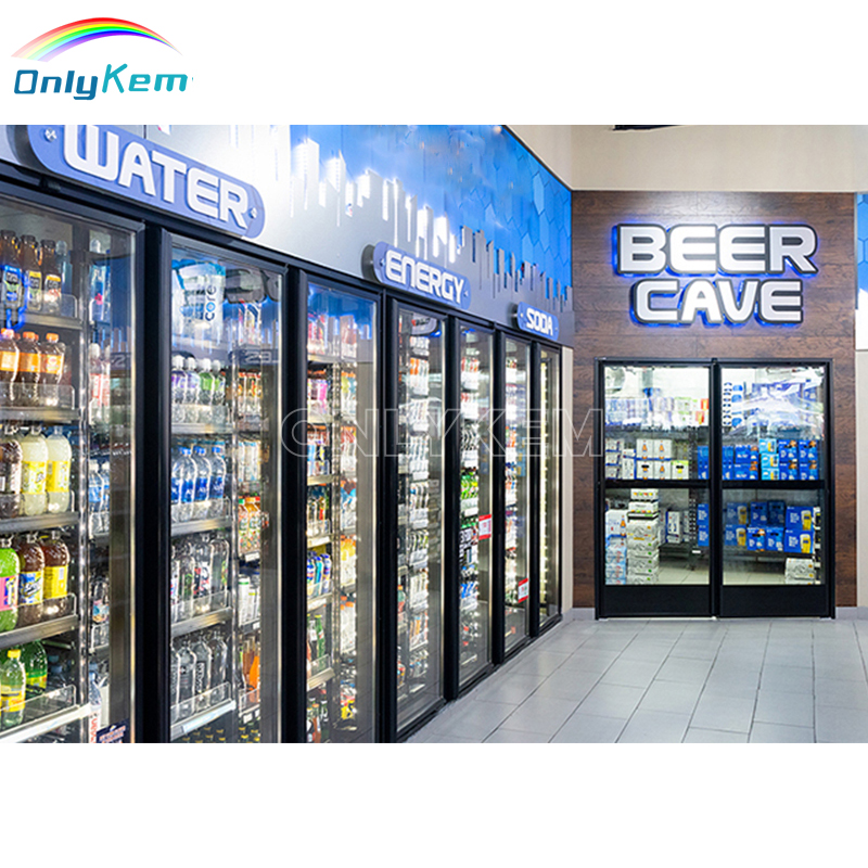 Walk In Display Cooler , Walk In Glass Door Cooler